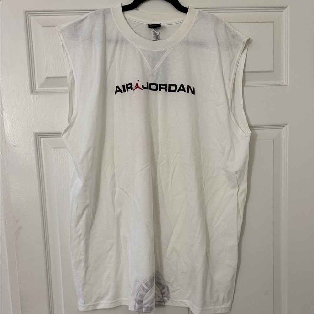 Air Jordan White Sleeveless T-Shirt
